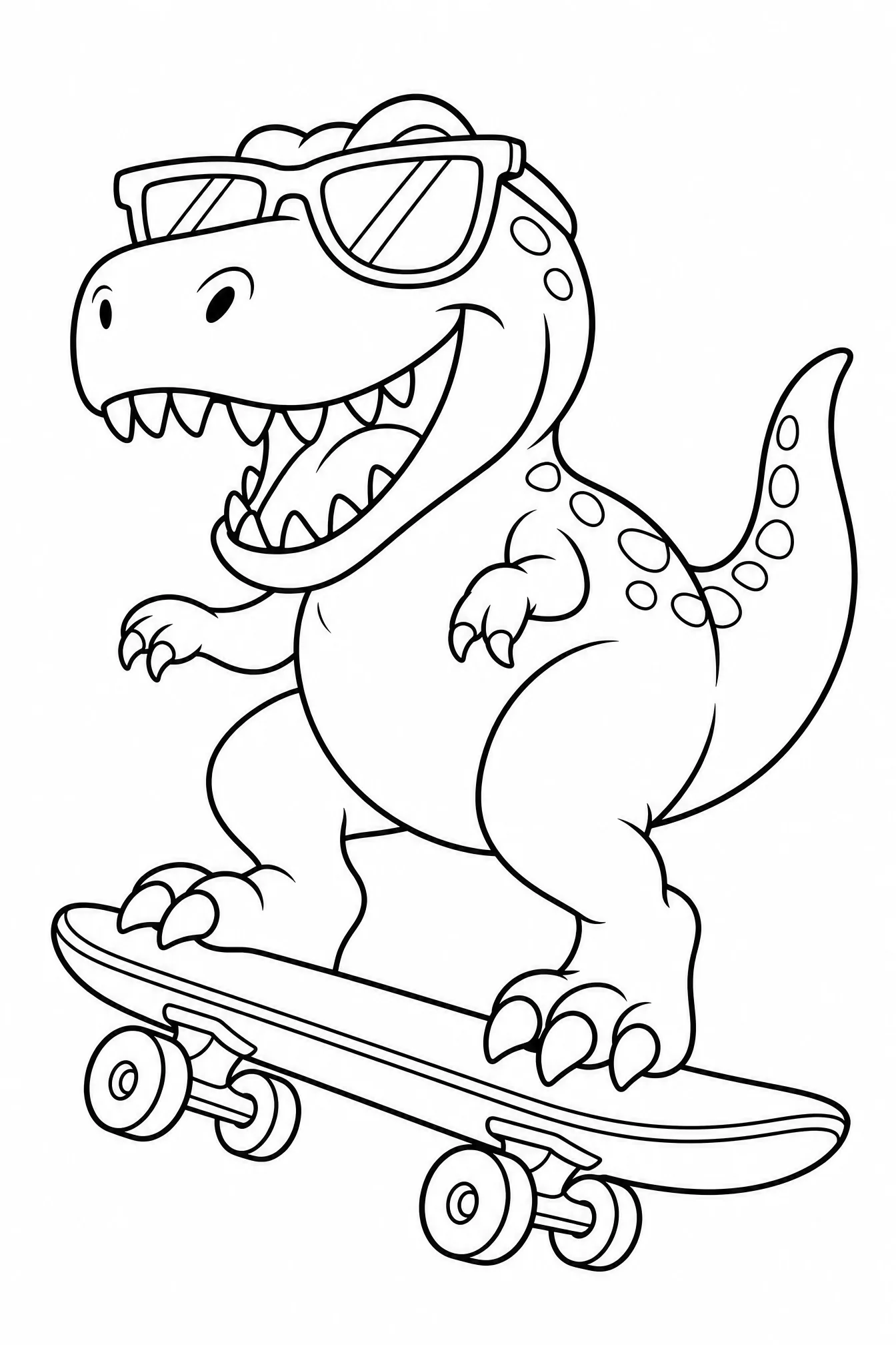 Dinosaur coloring page made with Zolliemake