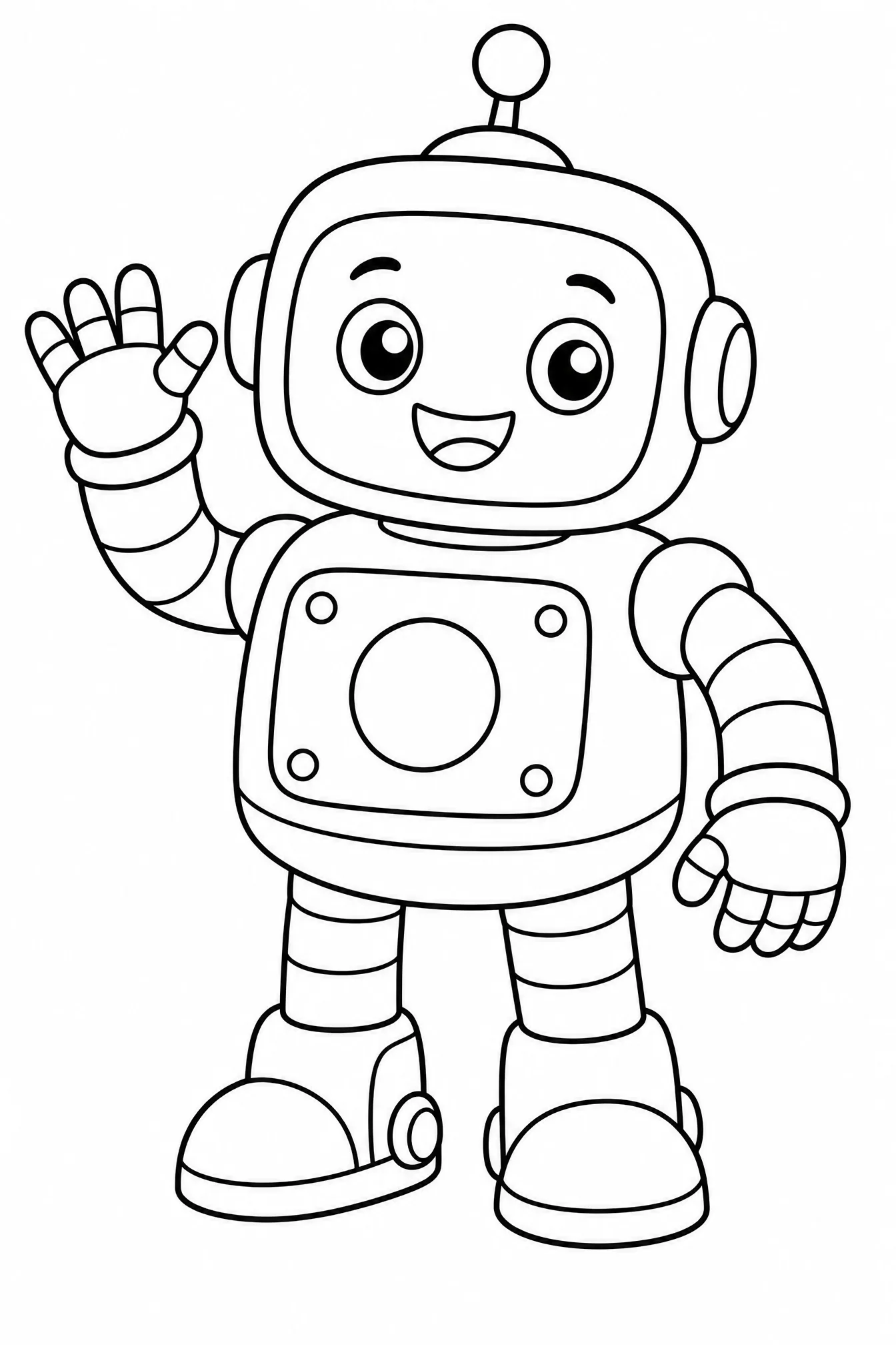 Robot coloring page